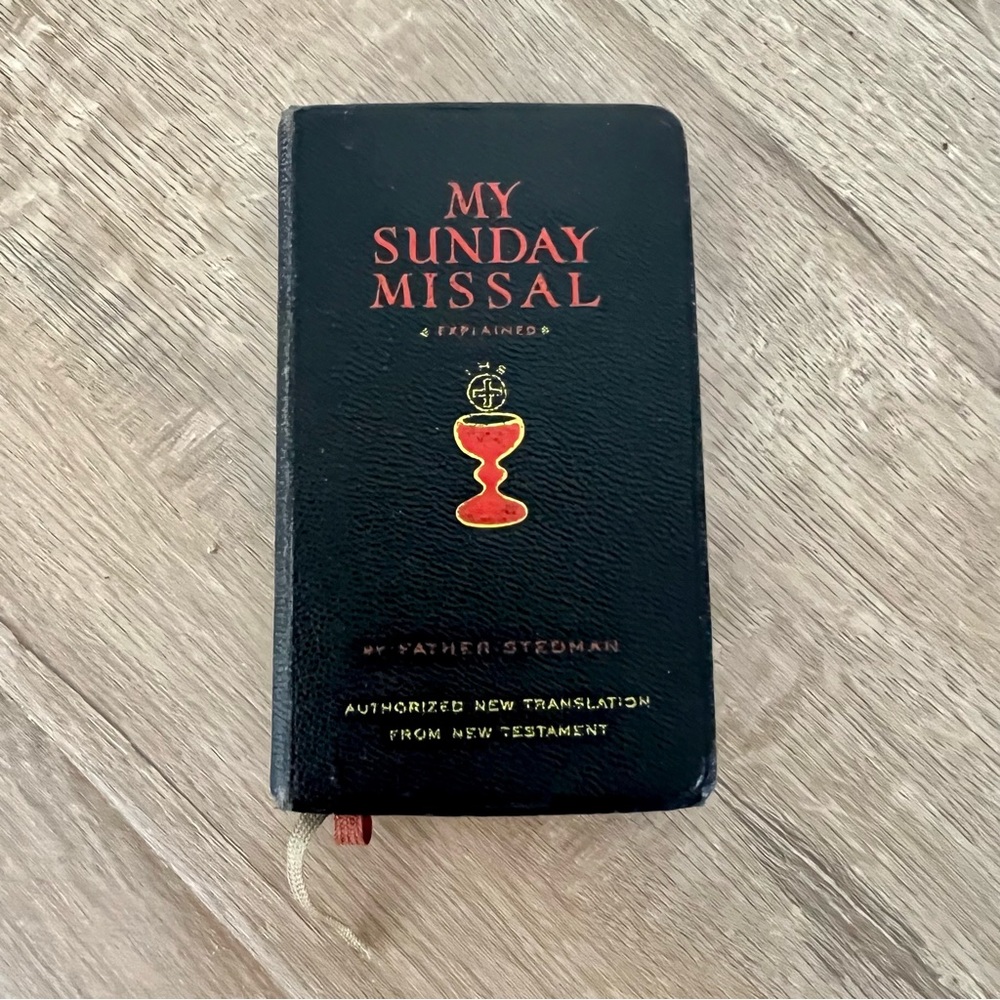 Vintage 1942 My‎ Sunday Missal by Father Stedman Latin English Pocket Book